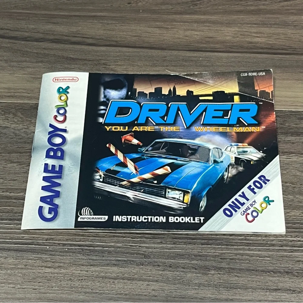Vintage 2000 Game Boy Color Driver Instruction Manual Only You Are The Wheelman